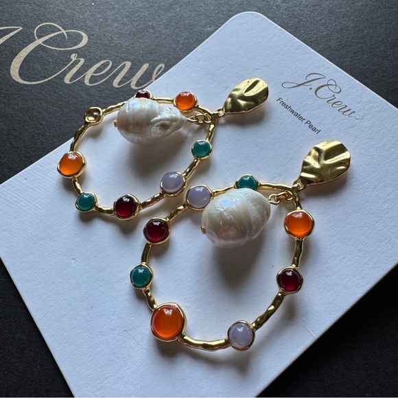 J. Crew Semi-precious stone statement earrings - Picture 6 of 6